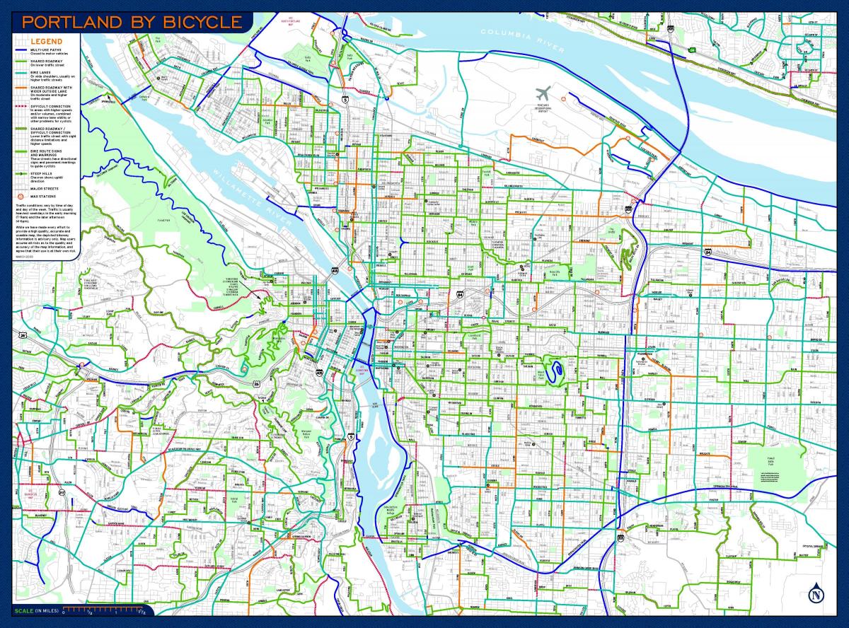map of Portland bike