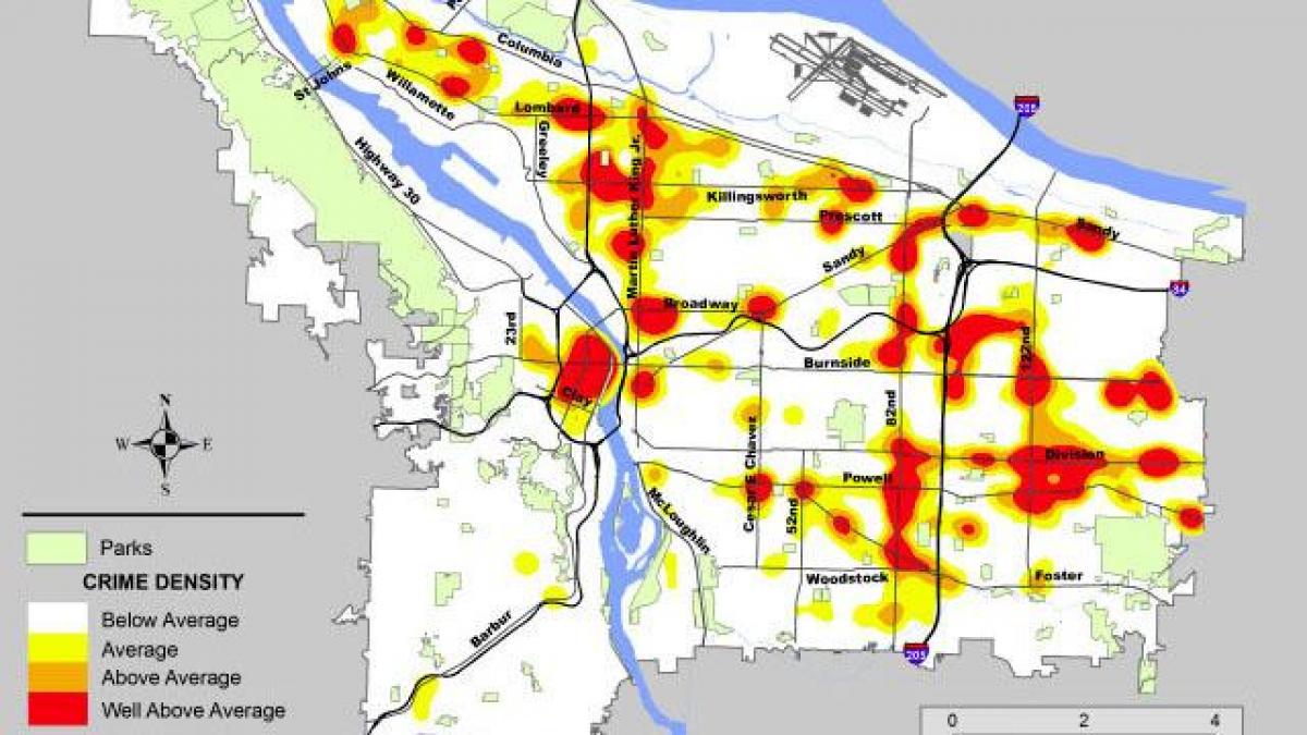 Portland crime map