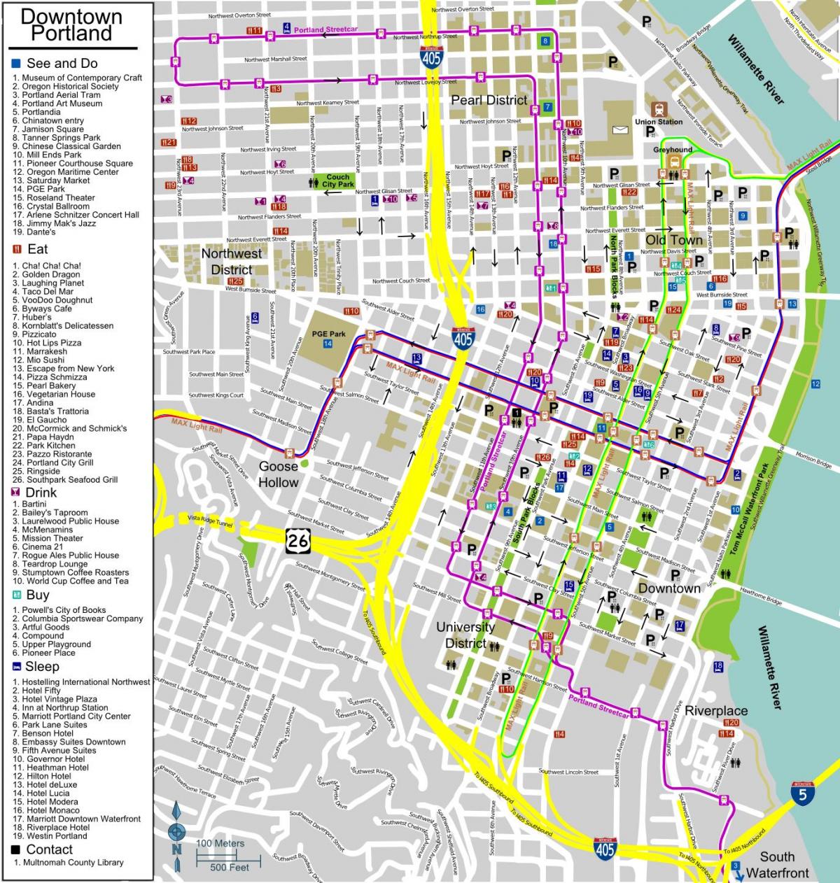 map downtown Portland