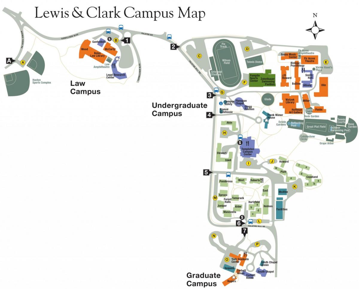 map of lewis and clark College