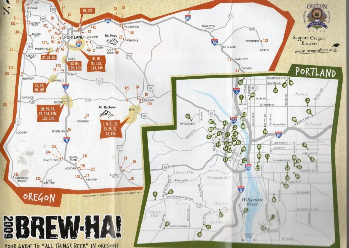 brewery map Portland