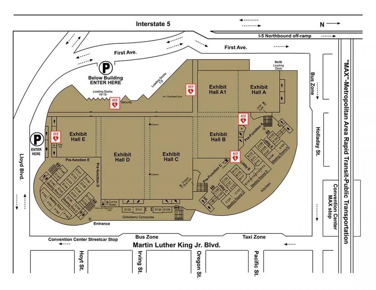 map of Portland convention Center