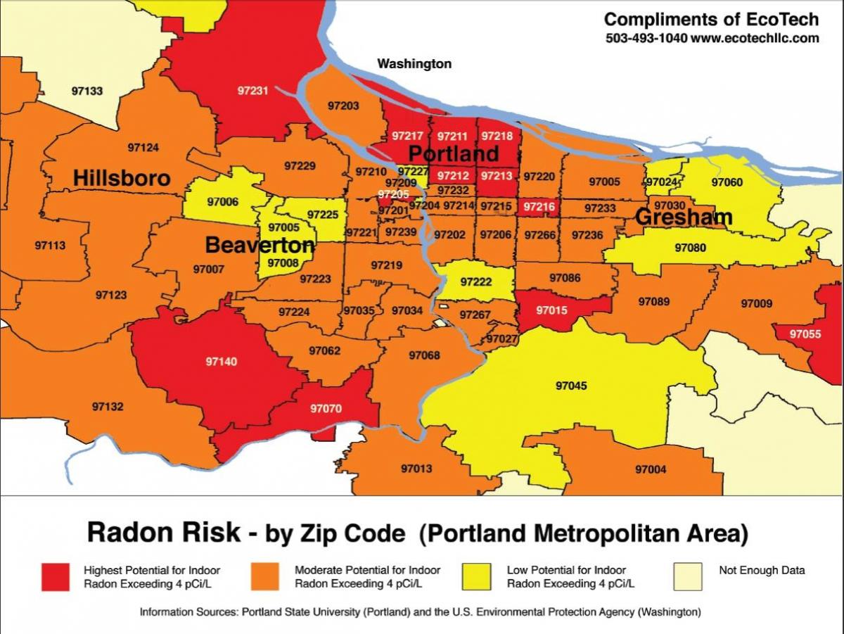 Portland area code map
