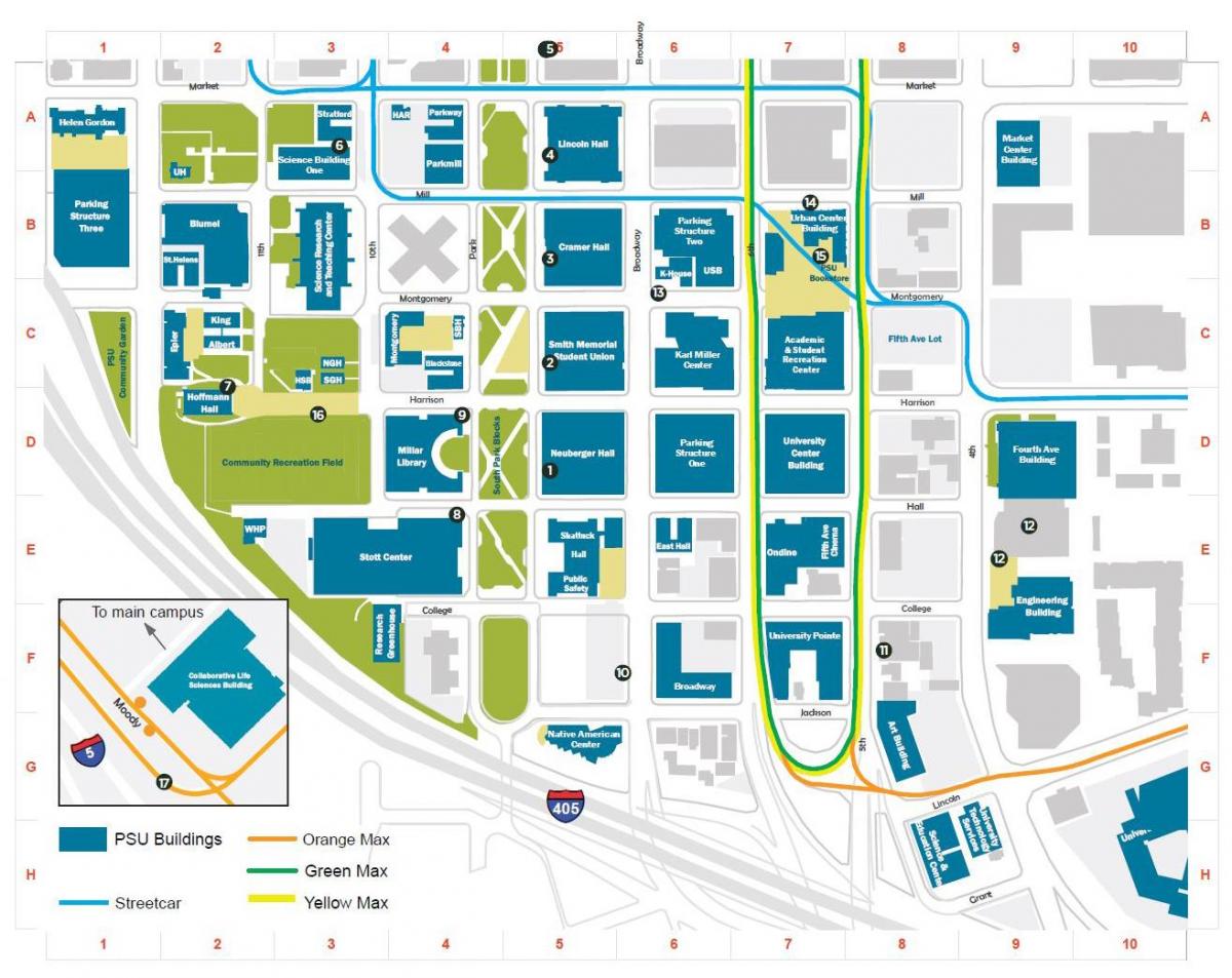 map of Portland state
