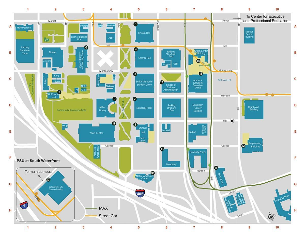 map of PSU parking