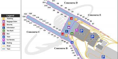 Map of Portland international airport